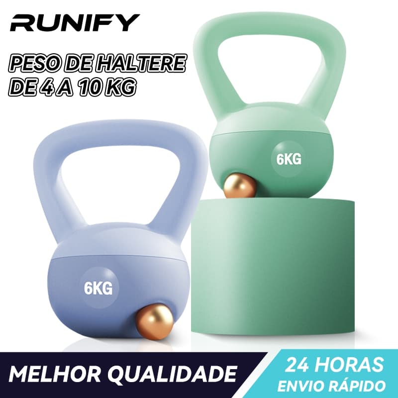 Kettlebell Emborracha 4kg a 10kg Treino Funcional Academia Musculação Peso Fitness Casa Exercício