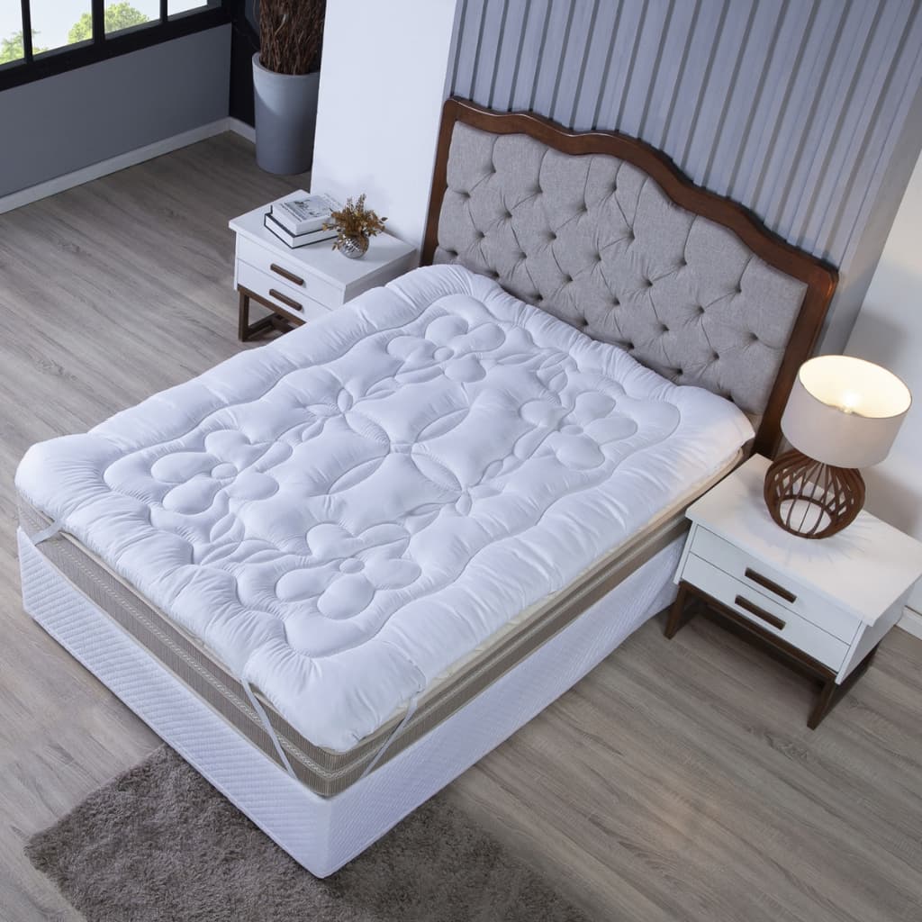 Pillow Top Extra Macio Para Colchão King Size de 1,93 x 2,03 até 0,50cm de altura. COR BRANCO