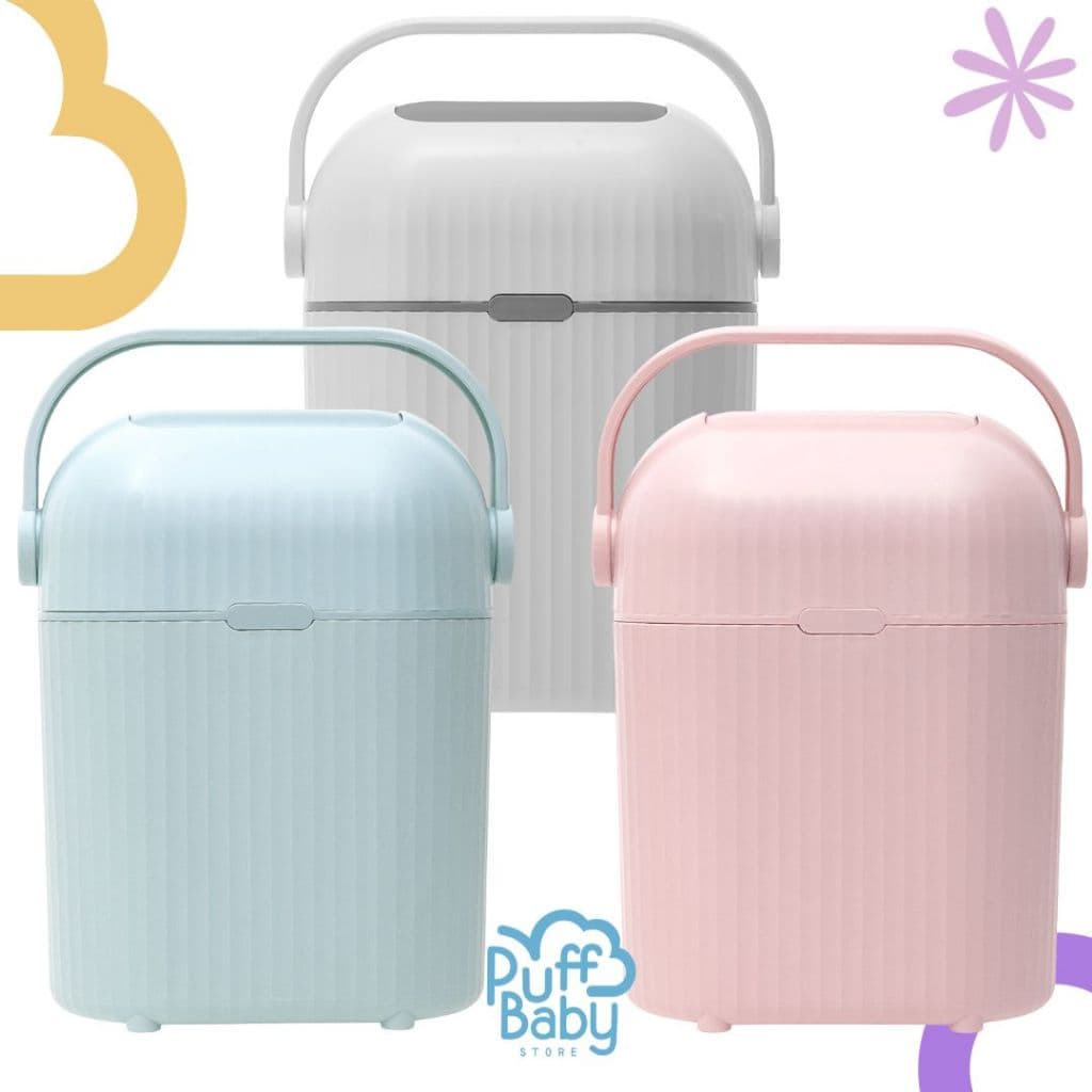 Lixeira infantil Buba com tampa e vedação antiodor para fraldas e descartes
