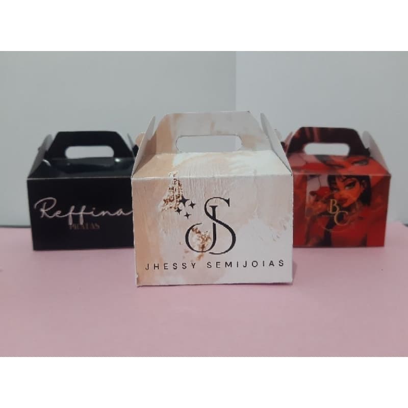 Kit de Mini Maletinhas (PRONTA ENTREGA) Personalizadas Porta Jóias , Adiciono Sua Logo e Contato e @