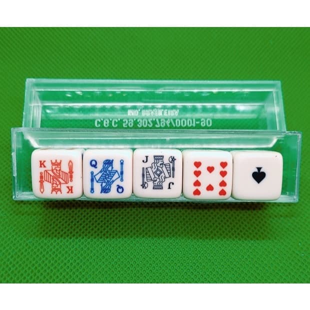 Dados 6 Lados de Poker Kit Com 05 Dados  de 16 MM (1,6 Cm)