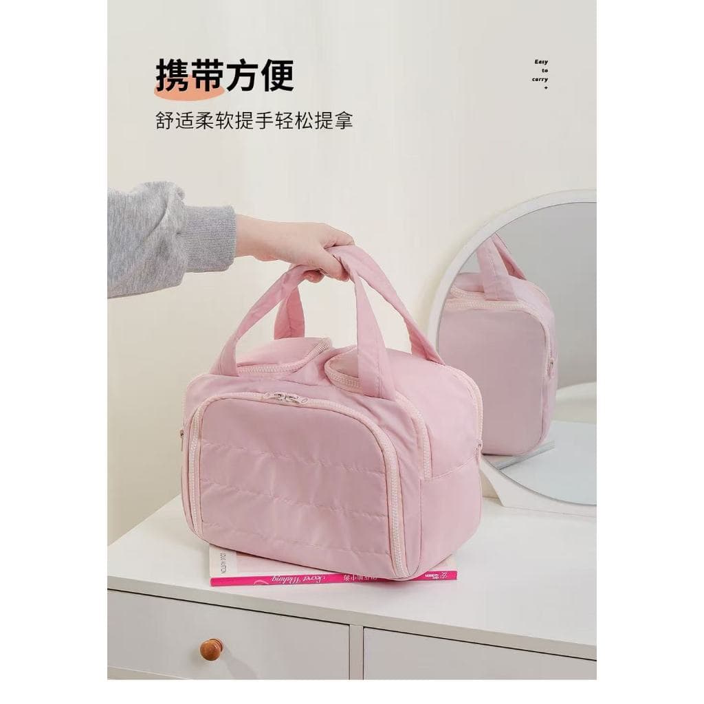 Bolsa cosmética portátil de grande capacidade, lavagem portátil de cosméticos para viagem, armazenamento