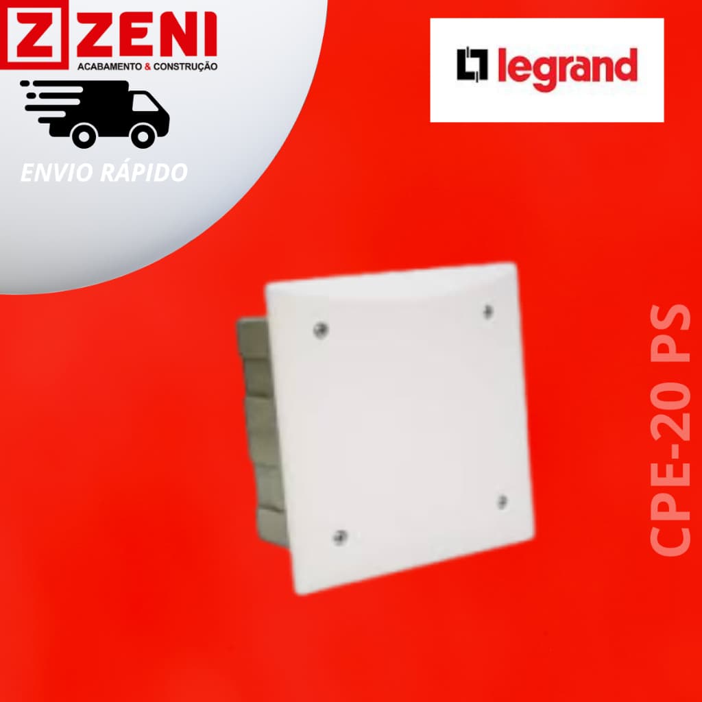 Caixa Passagem Elétrica Embutir Cpe-20 Ps 200X200X90 Plast - Legrand