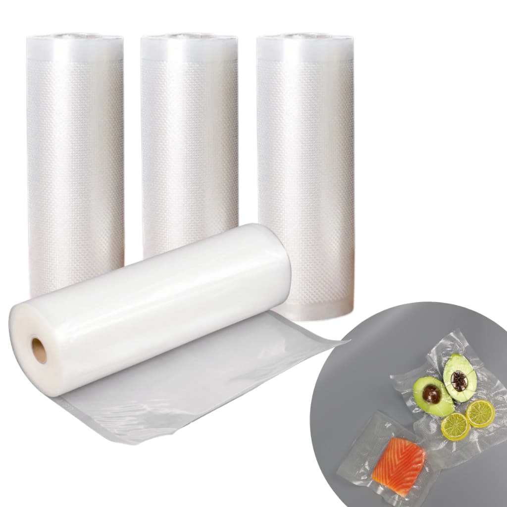 Rolo Bobina Embalagem A Vácuo 5m X 25cm com Ranhuras para Seladora  Vácuo Qualidade