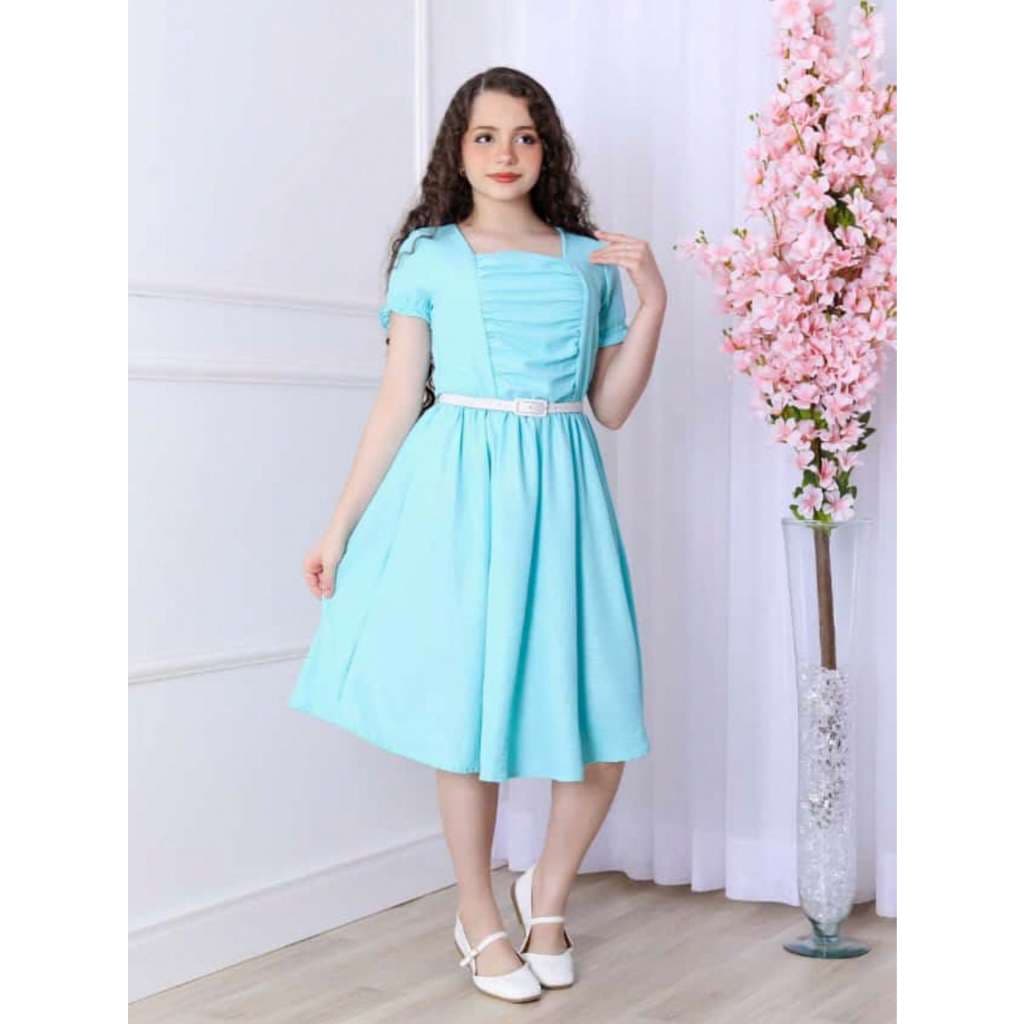 Vestido Franzido Na Frente