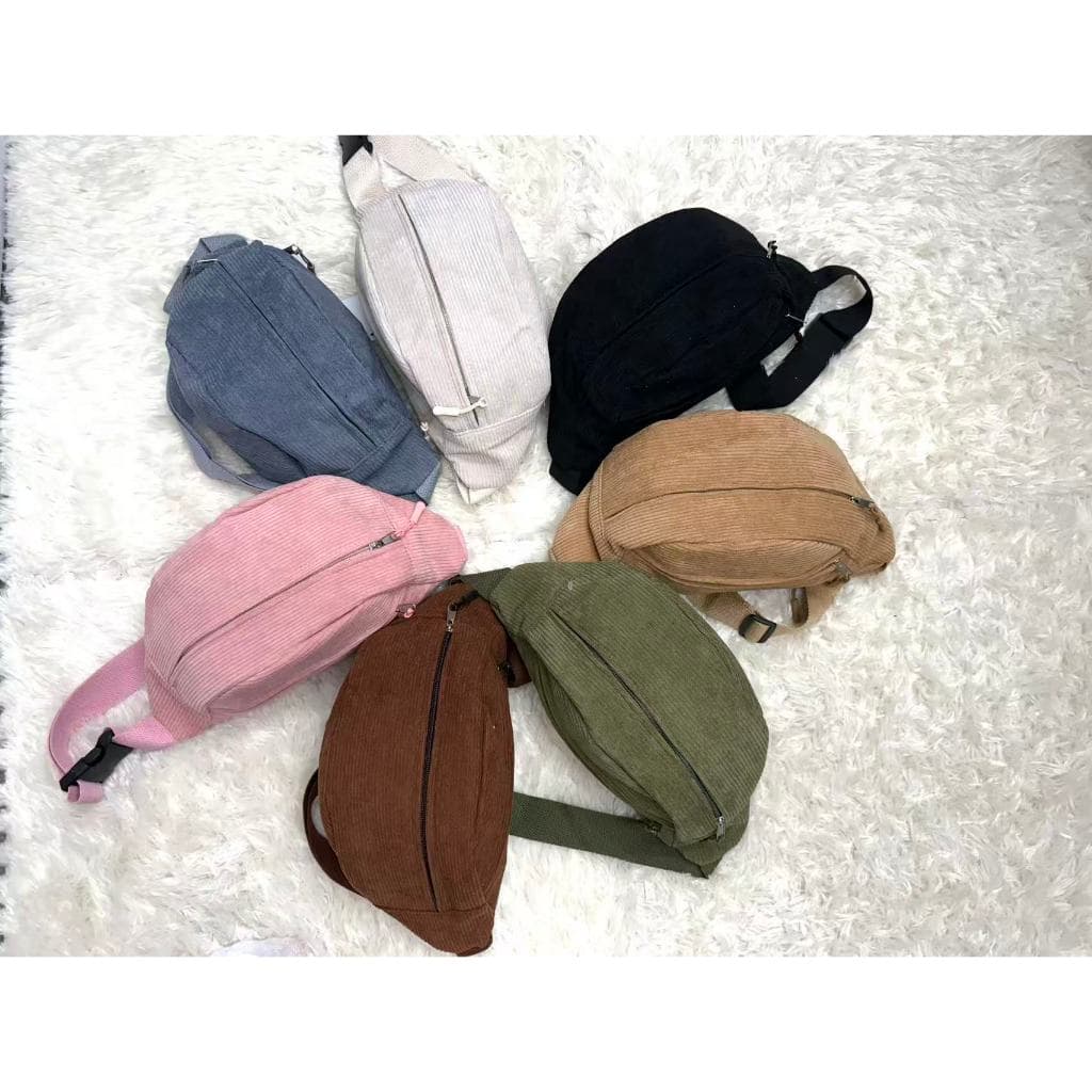 Pochete Bag Lateral Unissex Camurça Espaçosa Festa Passeio Diversas Cores( A22)
