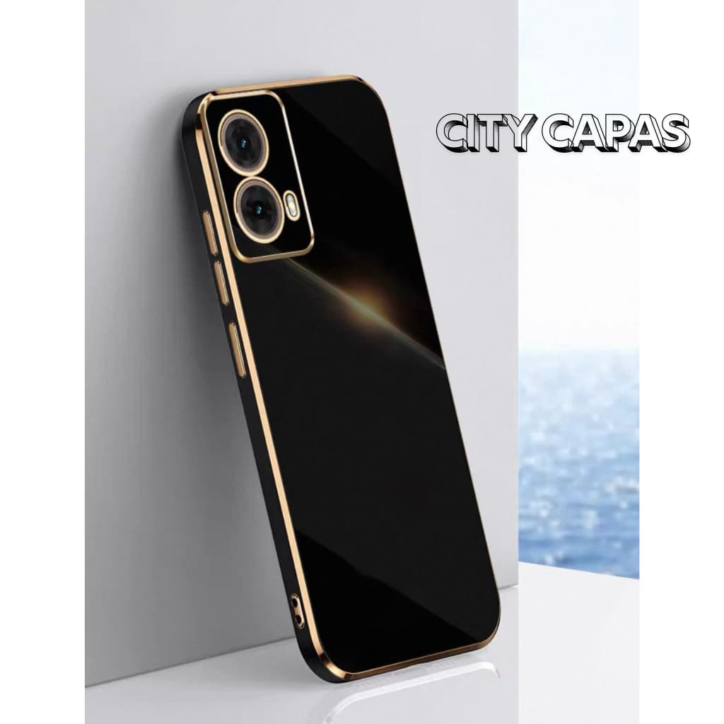 City Capas - Capinha MOTO G86 G56 G06 G85 G75 G55 G35 G15 G05 G84 G54 G34 G24 G14 G04S Borda Dourada
