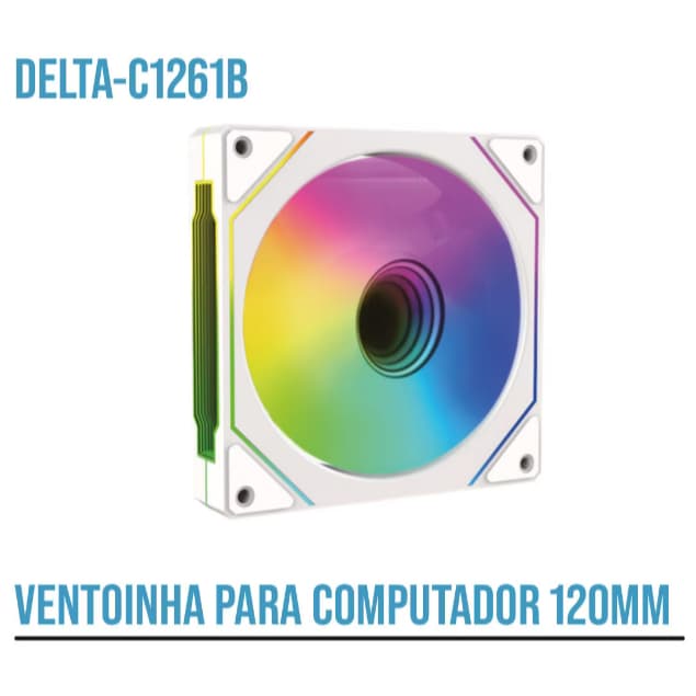 FAN PARA COMPUTADOR 12OMM - DELTA (DELTA-C1261B) BRANCO