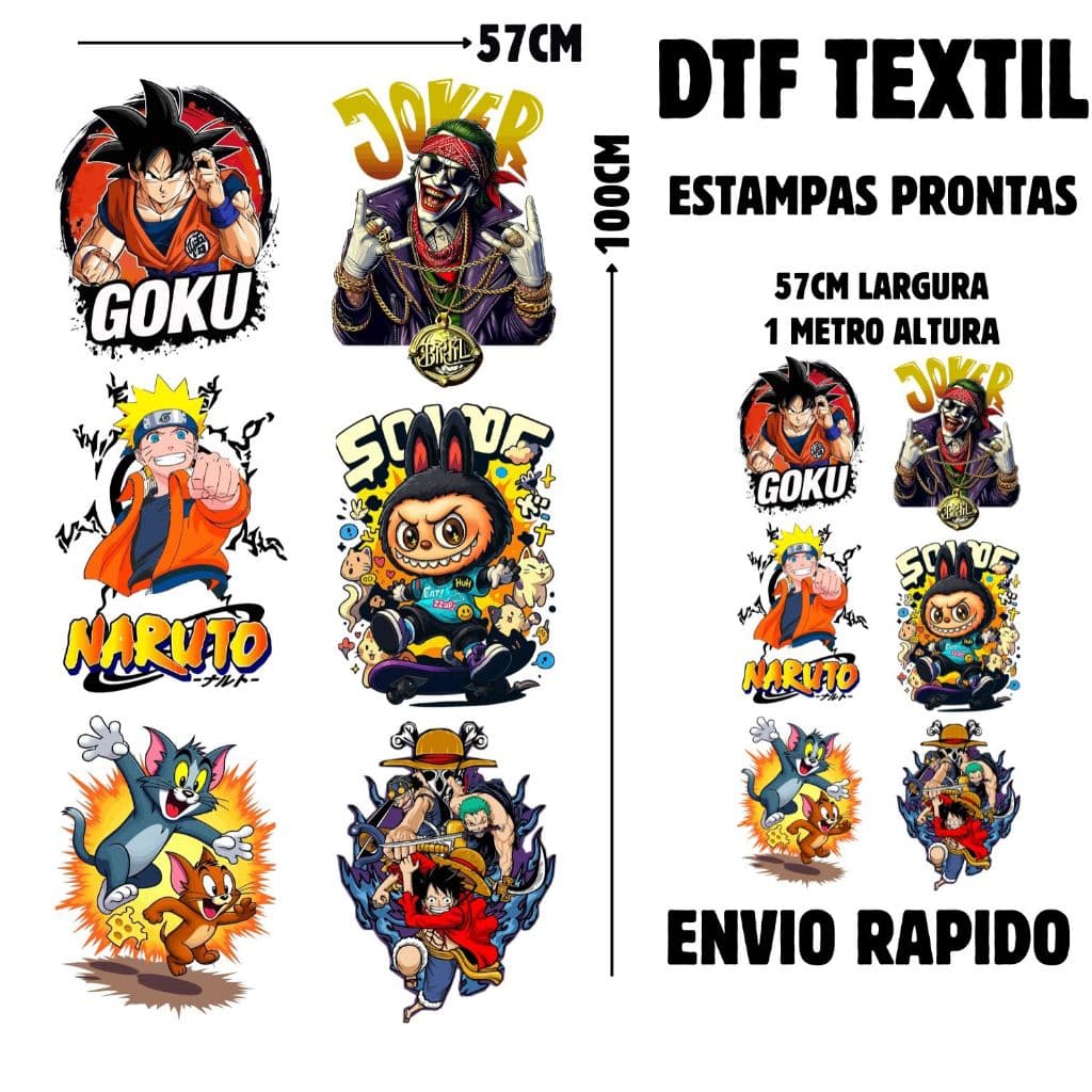 DTF Textil Estampa Pronta Para Camisetas E Tecidos Estampa Ja vai Pronto 6060-04 Envio No Mesmo Dia
