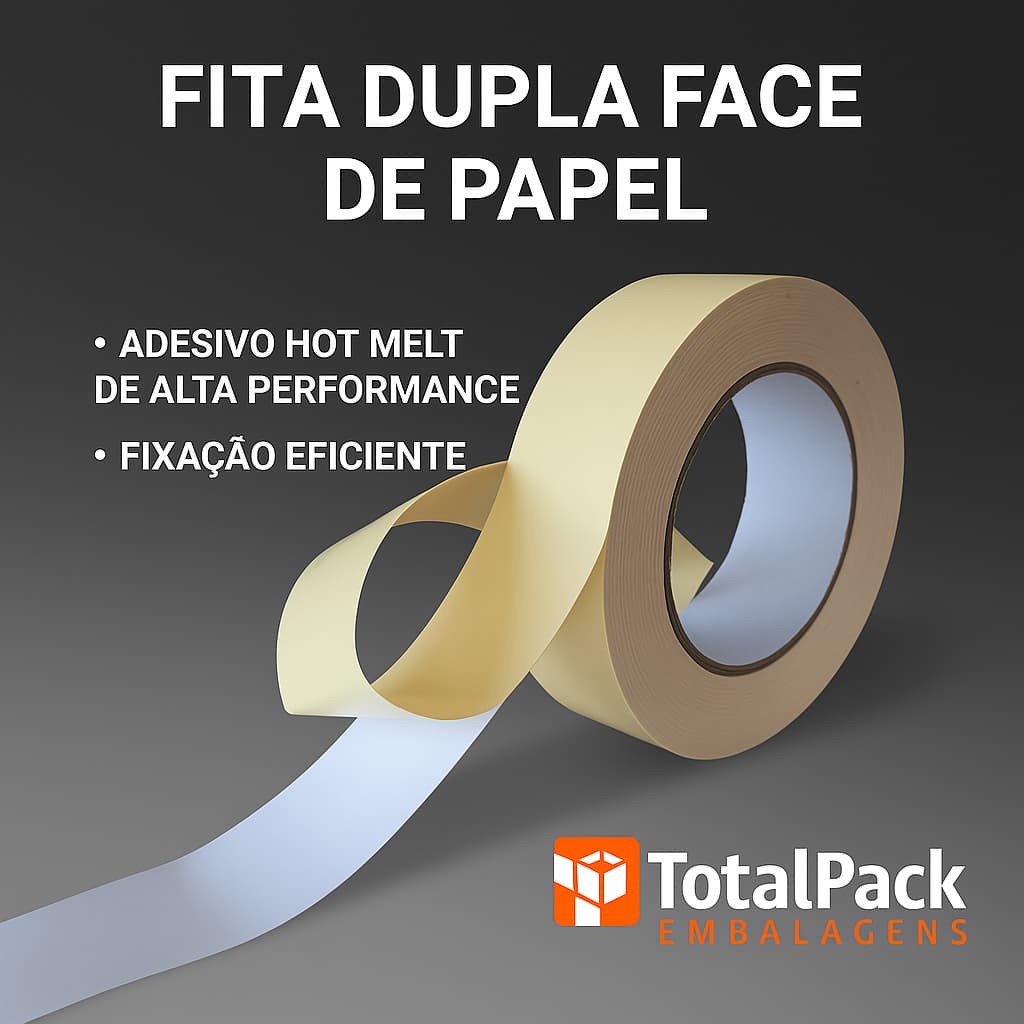 Fita Dupla Face Papel Branco 36X30 Liner Amarelo