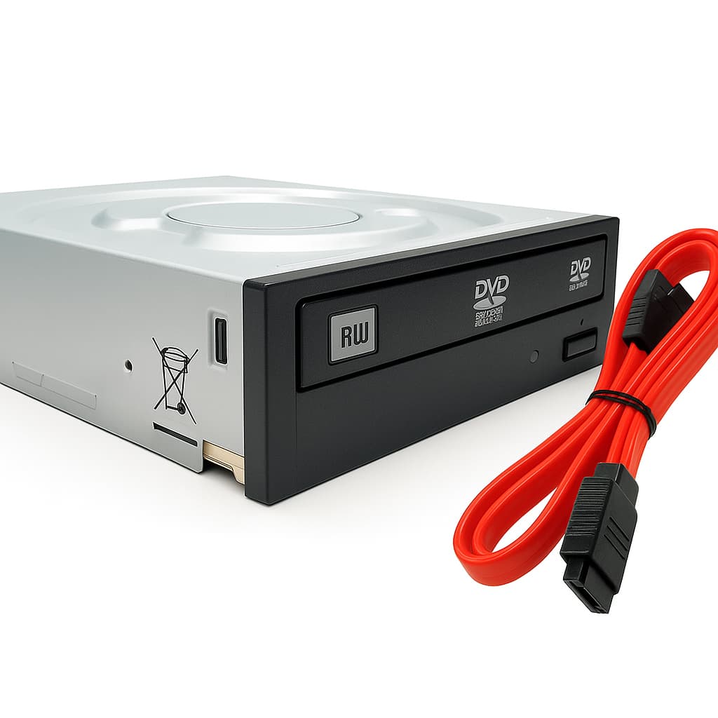 Leitor E Gravador De Cd Dvd + Cabo Sata Computador