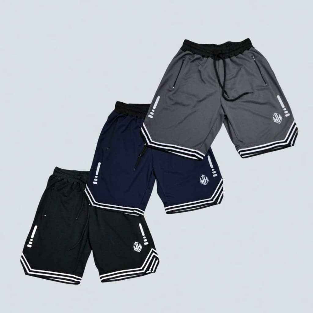 Kit 03 Bermuda BASQUETE WOLVES HILL Dry-Fit Esporte Treino Academia Lazer CASUAL