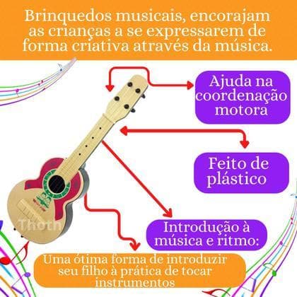 BRINQUEDO Viola nfantil musical/ educativo/memoria afetiva/ presentes natal/ final de ano/ vovó vovô amor padrinhos