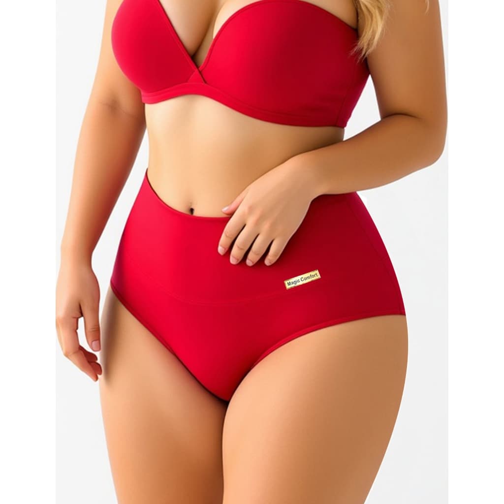 Kit Com 10 Calcinha Plus Size G1 e G2 Cós Alto Segura Barriga Zero Barriga
