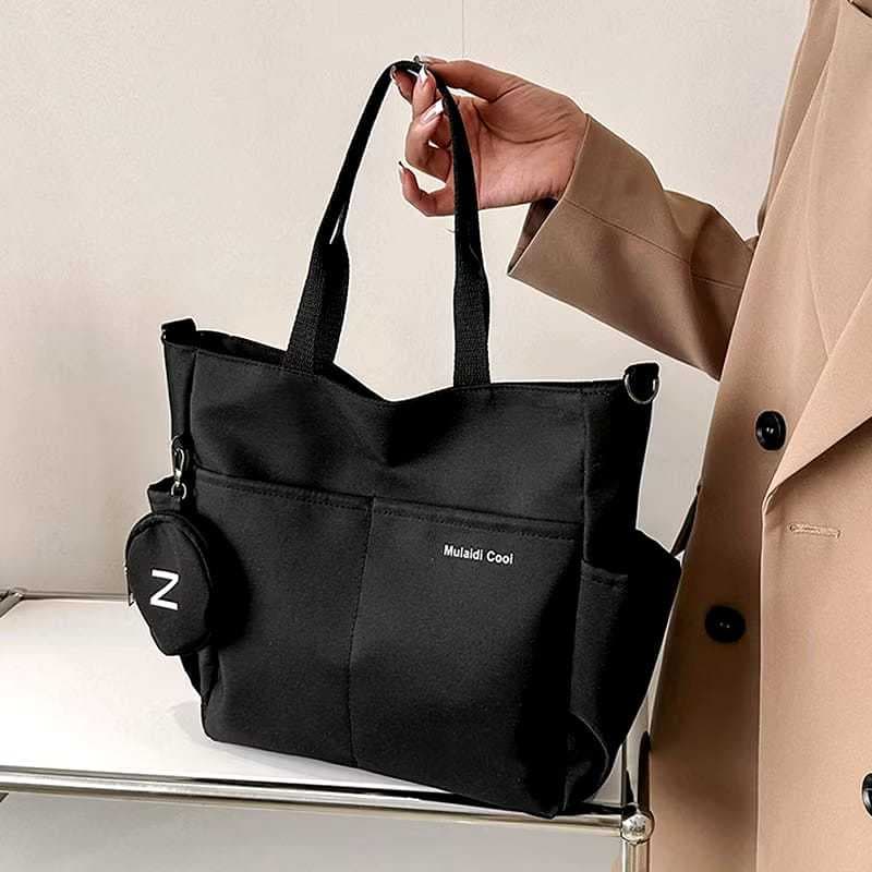 Bolsa Tiracolo Oxford  Grande Capacidade para Sacolas Transversal e FACUL + BRINDE PORTA MOEDAS