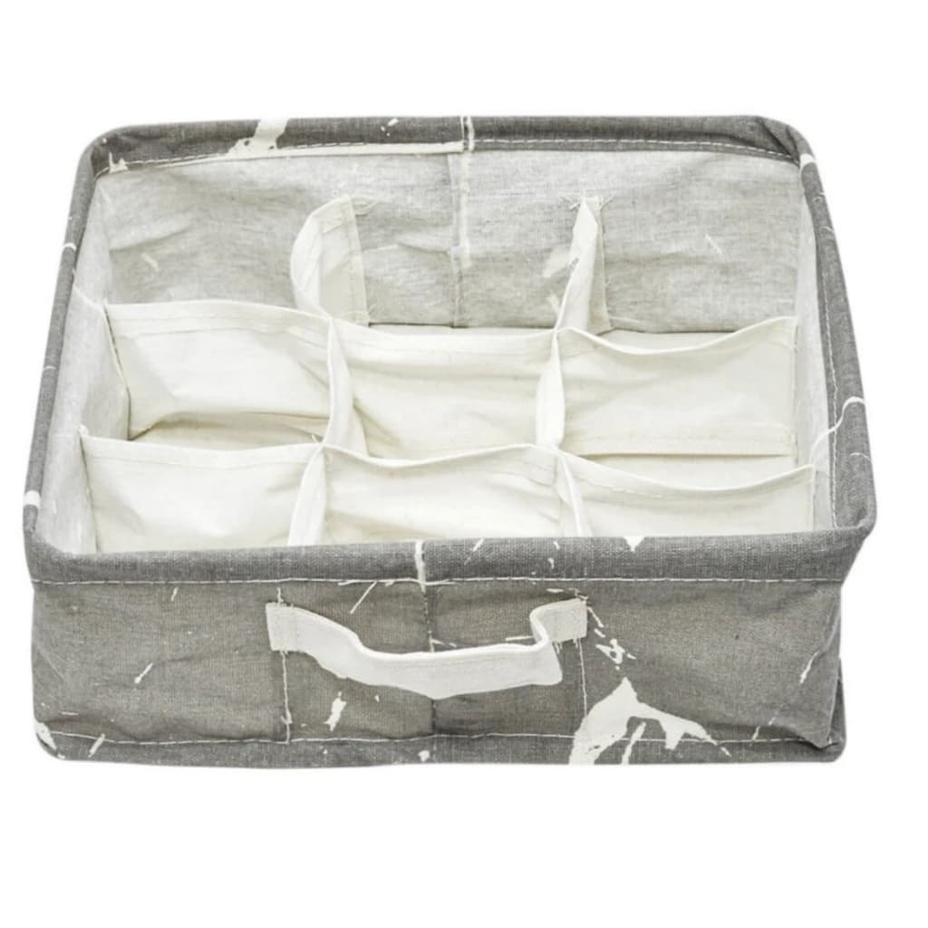 Cesto Organizador Multiuso 9 Divisórias Plástico PP Reforçado 10x29x29cm Modular Empilhável Casa Banheiro Escritório