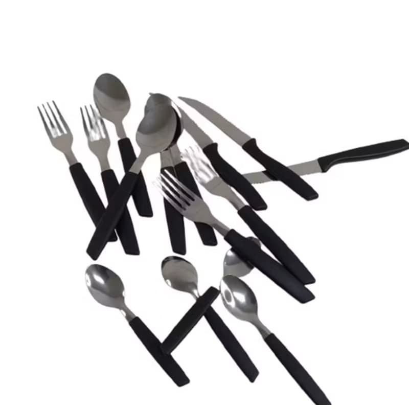 Talheres Mesa 12 Pç Inox Cabos Polipropileno alta qualidade