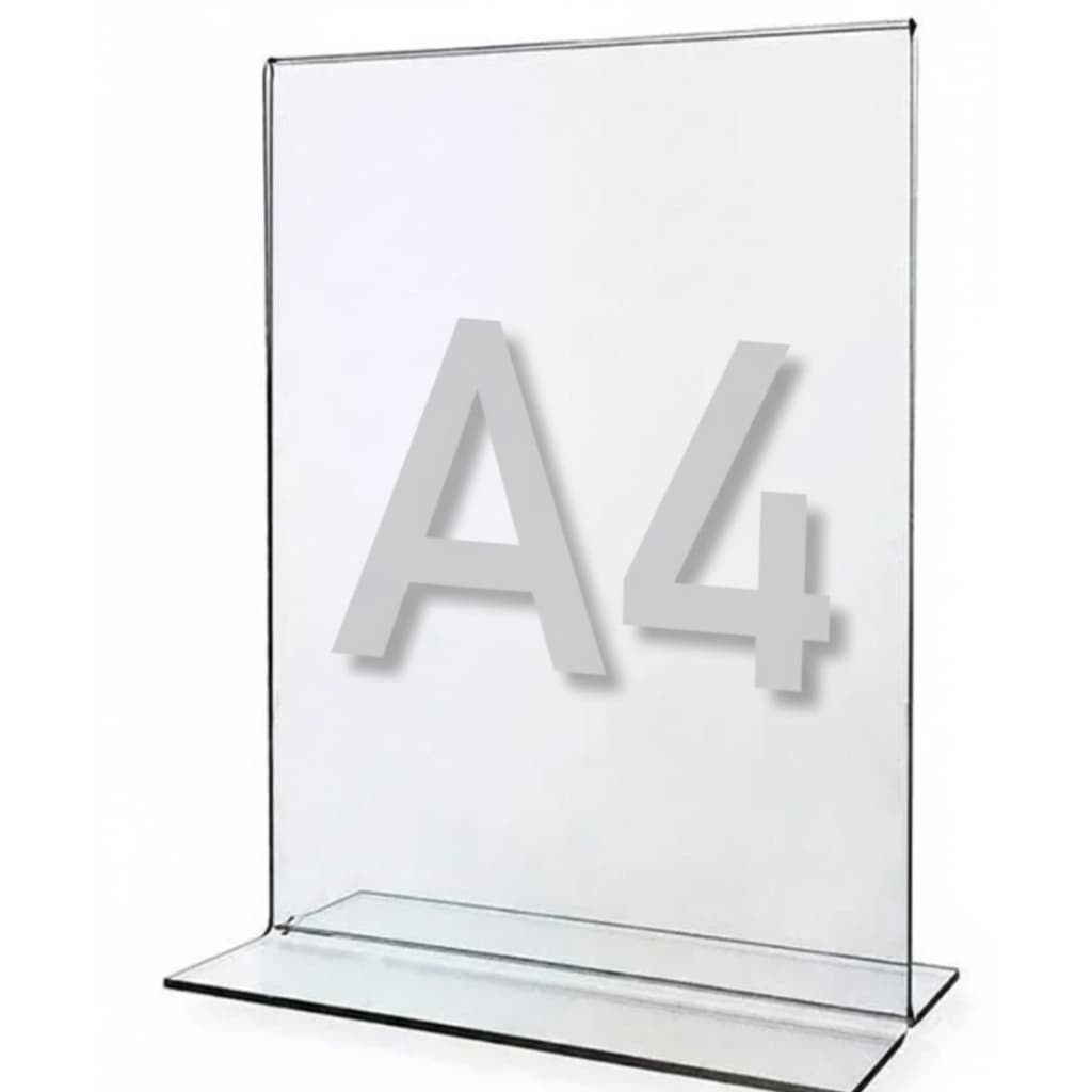 Display Expositor T A4 21x30cm Acrílico Cristal Balcão