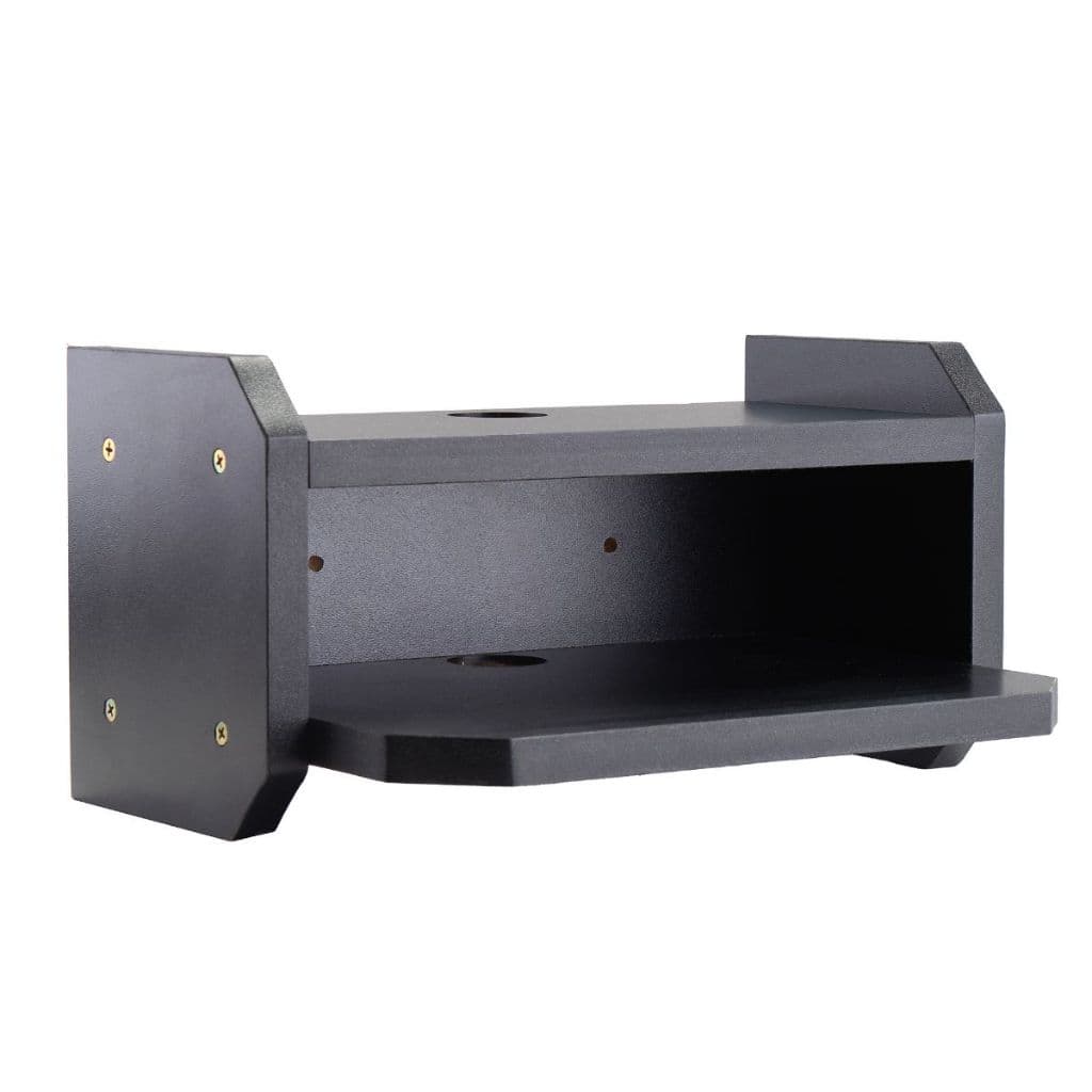 Prateleira MDF De Parede Para Roteadores Modem Aparelho de TV E Decorações Preto e Branco