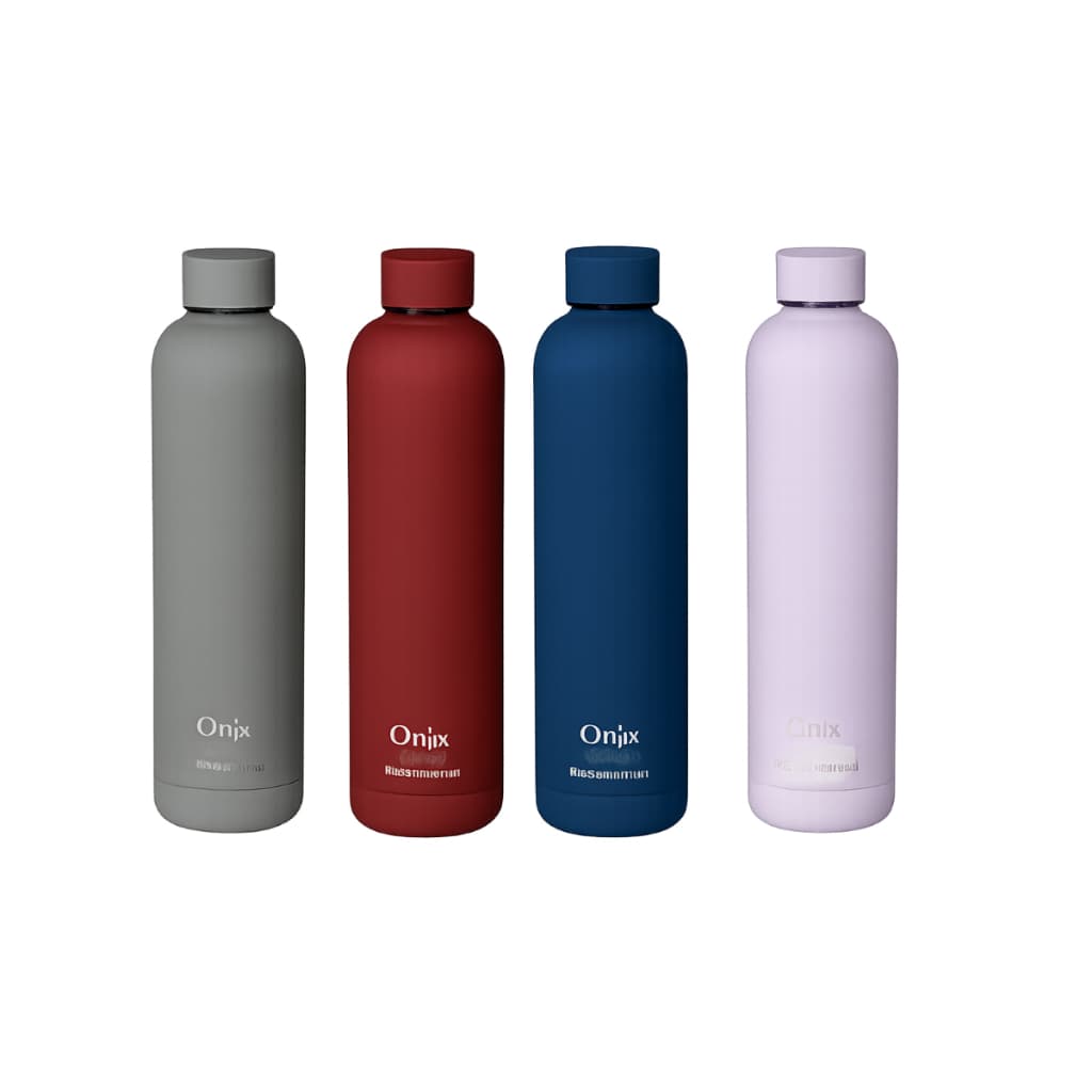Garrafa Squeeze Térmica Aço Inox Silicone Onix Termic