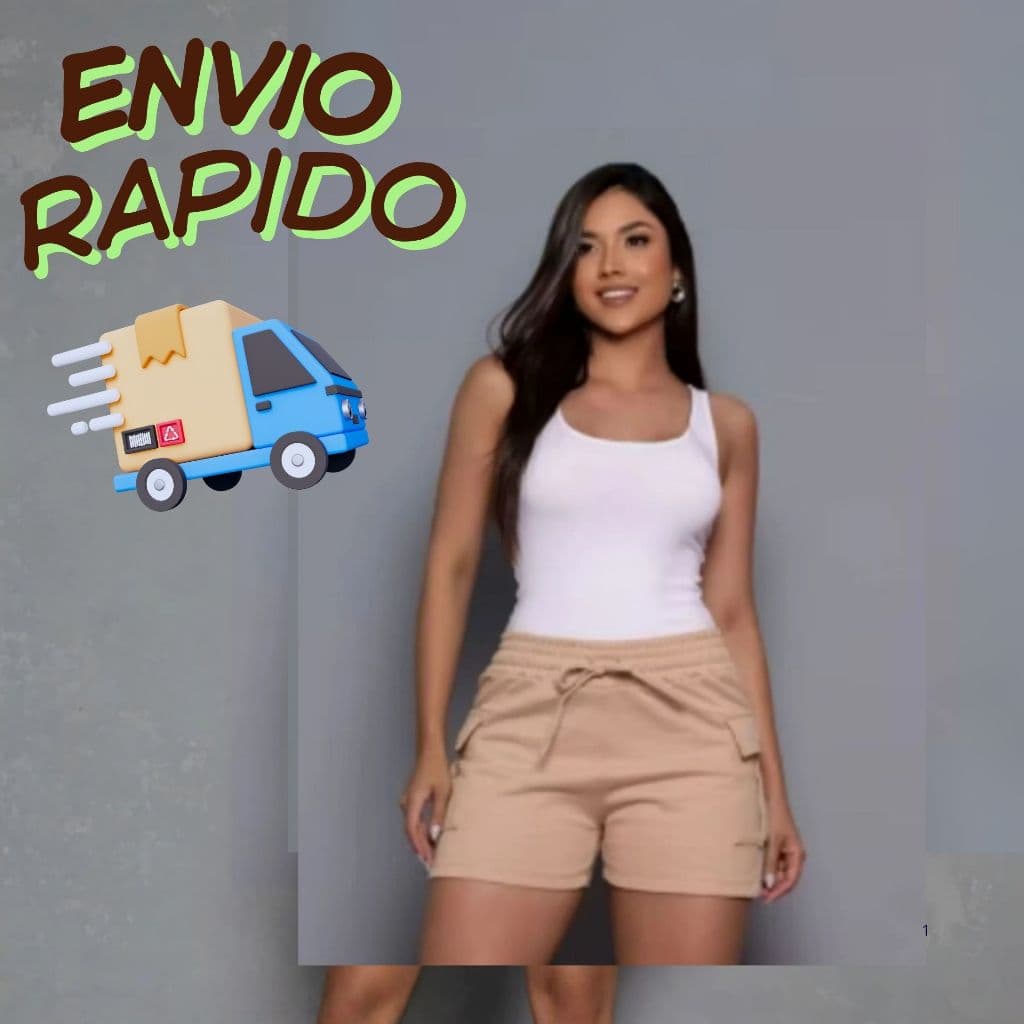 Shorts Cargo Moletom Moletinho Feminino Confortável Algodão – Bolsos Laterais