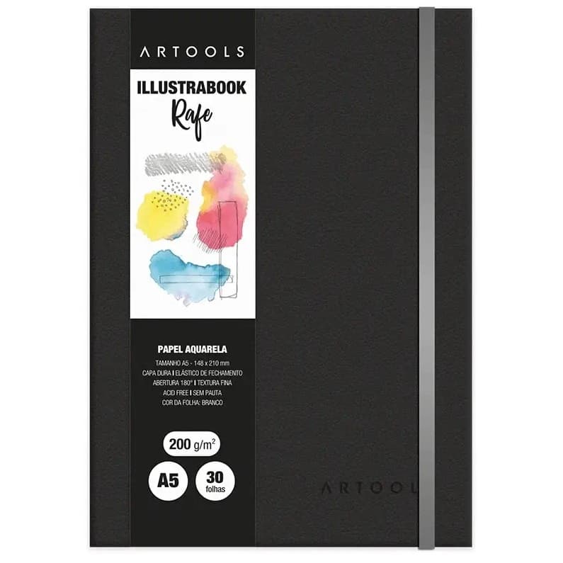 Caderno Illustrabook Artools  Artbook para aquarela A5 - 30 folhas - 200g