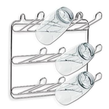 Secador de Copos 12 Lugares de Parede – Aço Cromado 31x29x12