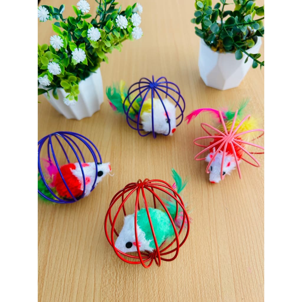 Brinquedo Globo Com Ratinho Para Gato Pet Sisal