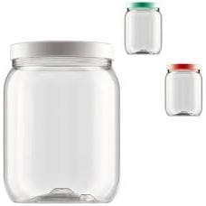 kit c/3 potes plásticos 1,7 lts rosca transparente Bandeirante 2102ud
