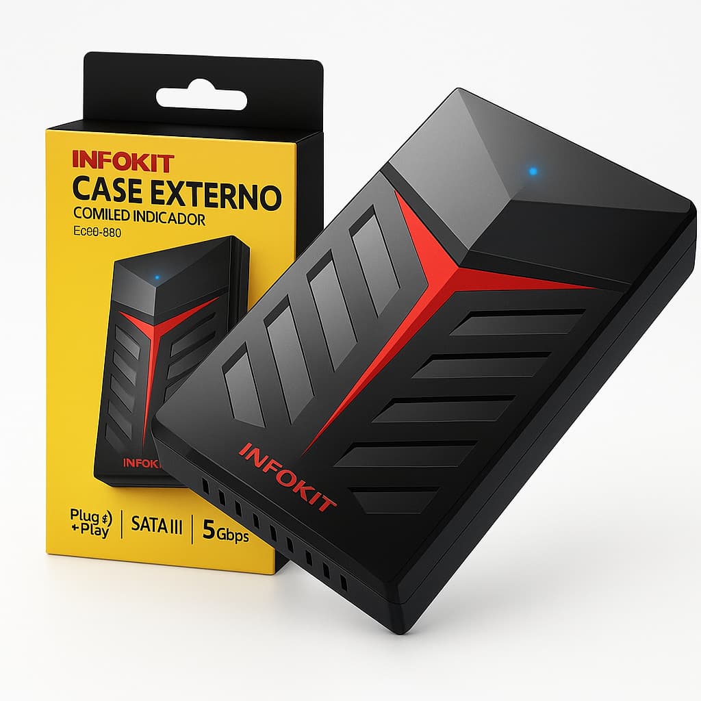 Case Hd Externo 2.5 Infokit Usb 3.0 Ps4 Xbox One Pc 6gbps