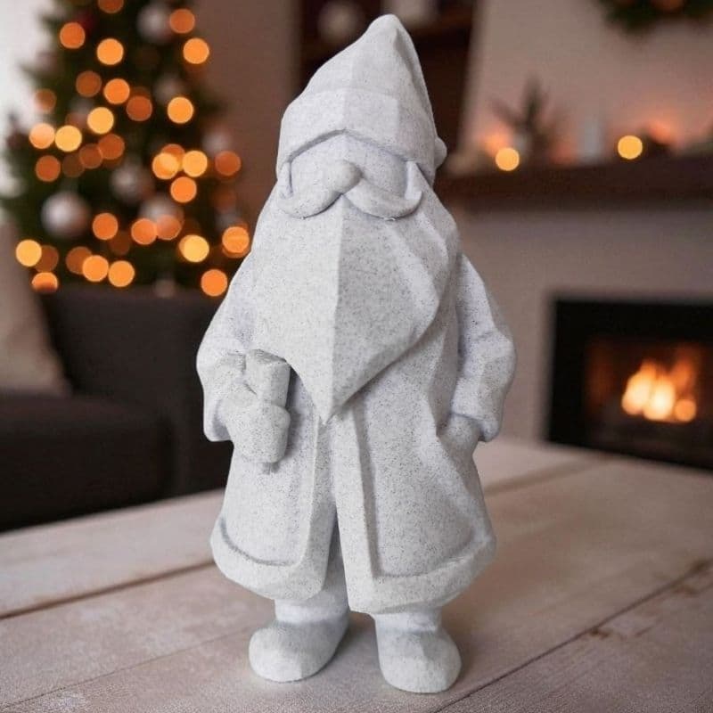 Estátua Decorativa Natalina Papai Noel Minimalista Enfeite de Natal Moderno, Decoração de Mesa e Sala