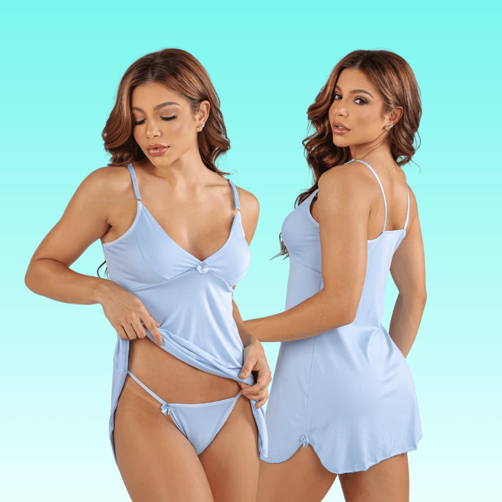 Conjunto Feminino Camisola E Calcinha Suede Premium Estilo Luxo E Conforto