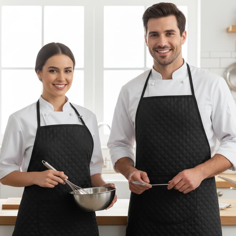 Avental de cozinha  Impermeável Preto Cozinha Profissional Unissex Ajustável  Lavável