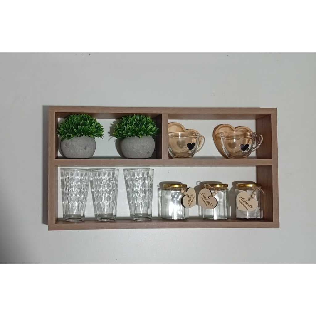 Nicho multiuso para organizar casa, banheiro, escritório, quarto, sala, home office, com 3 tamanhos.