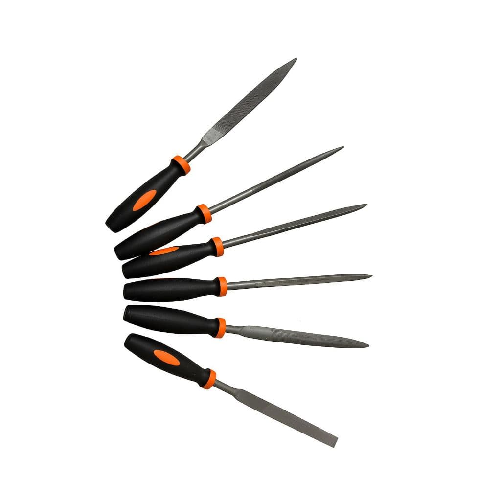 Jogo de Limas 6 Peças Profissional Idea – Kit com Cabos Ergonômicos para Metal, Madeira e Plástico