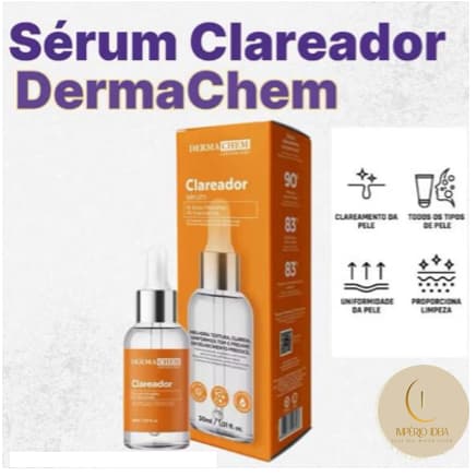 Sérum Clareador Facial DermaChem 30ml – Ácido Mandélico + Niacinamida | Efeito Clareador e Uniformizador da Pele