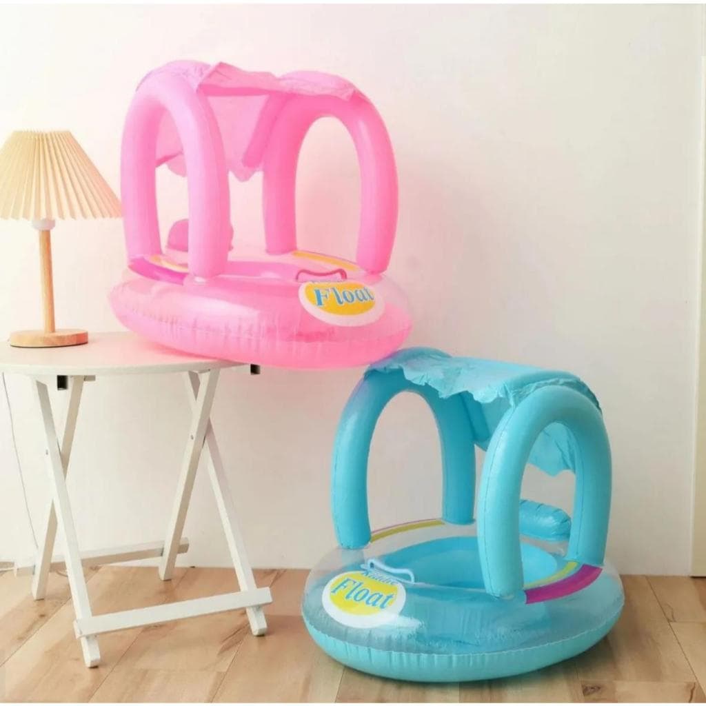 Boia Bebe Bote Inflável Fralda Cobertura Infantil Praia Piscina   Rosa Ou Azul Presente Bebe Criança