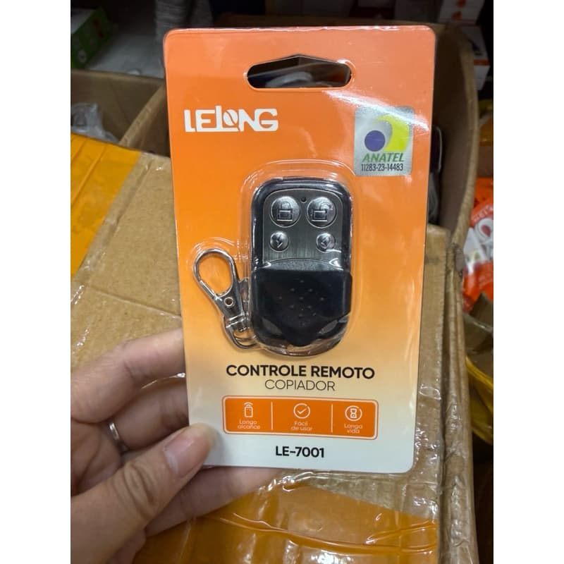 Controles Remotos De 433 Mhz Para Portas Eletrônicas Garagens Residenciais 4 Botões -LE=7001