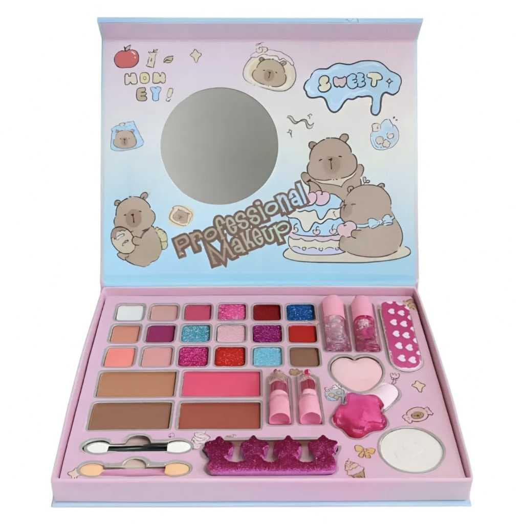Kit Maquiagem Capivara Sweet - Diversão E Brilho Garantido - Lançamento
