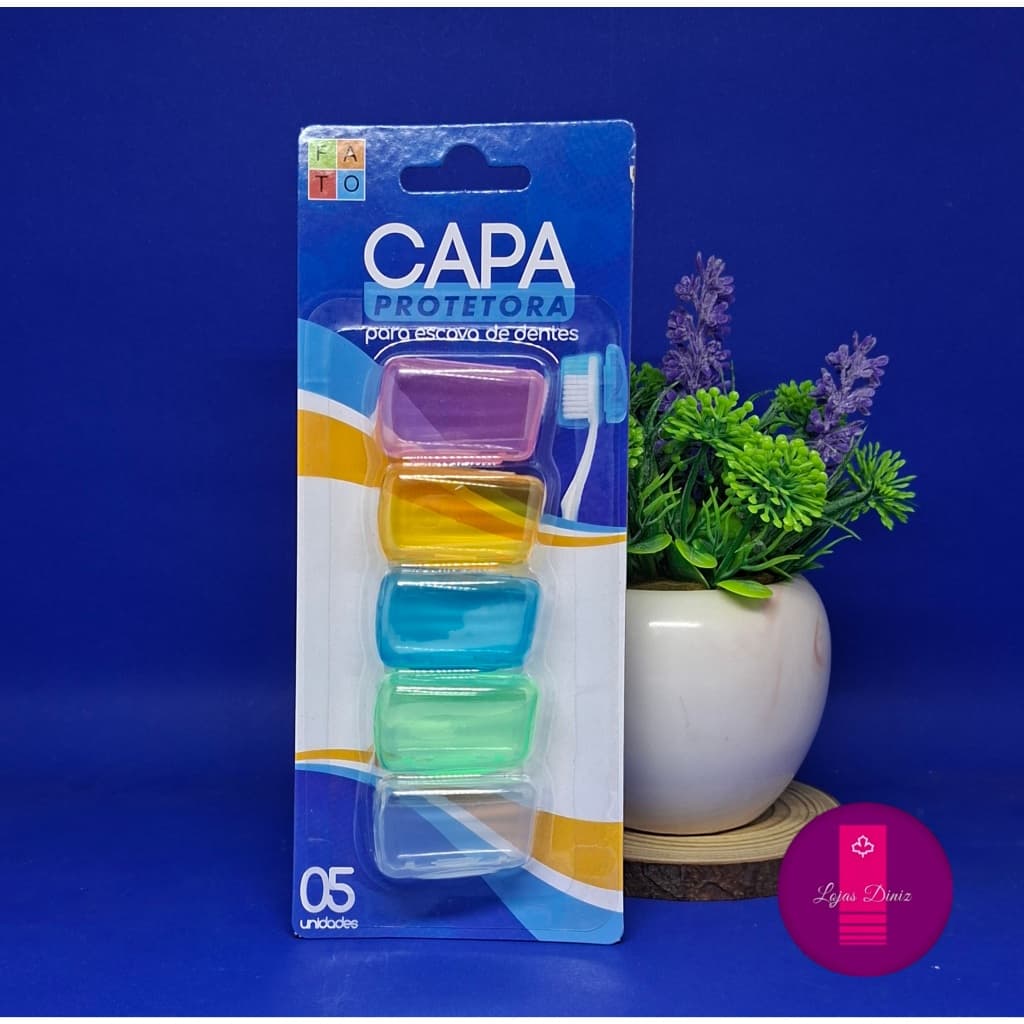 Kit 5 Capa Protetora para Escova de Dentes - 5 Unid Protetor de Escova de Dente e Cerdas