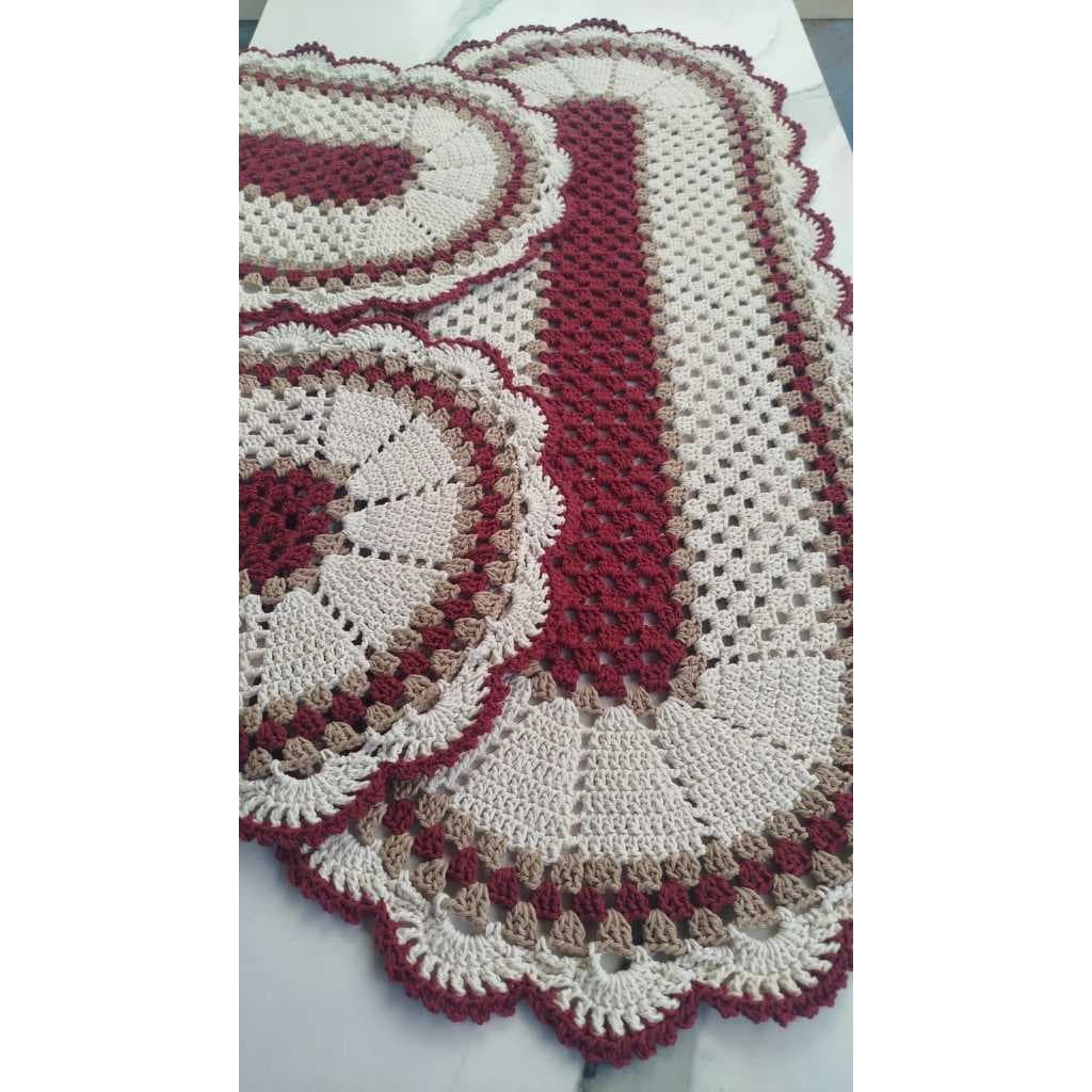Kit passadeira em crochê 3 peças/ jogo de cozinha/ decoração/ casa/ artesanal