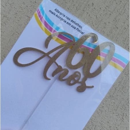 TOPO DE BOLO 60 ANOS - DECORAÇÃO 60 ANOS - 60 ANOS - TOPPER BOLO