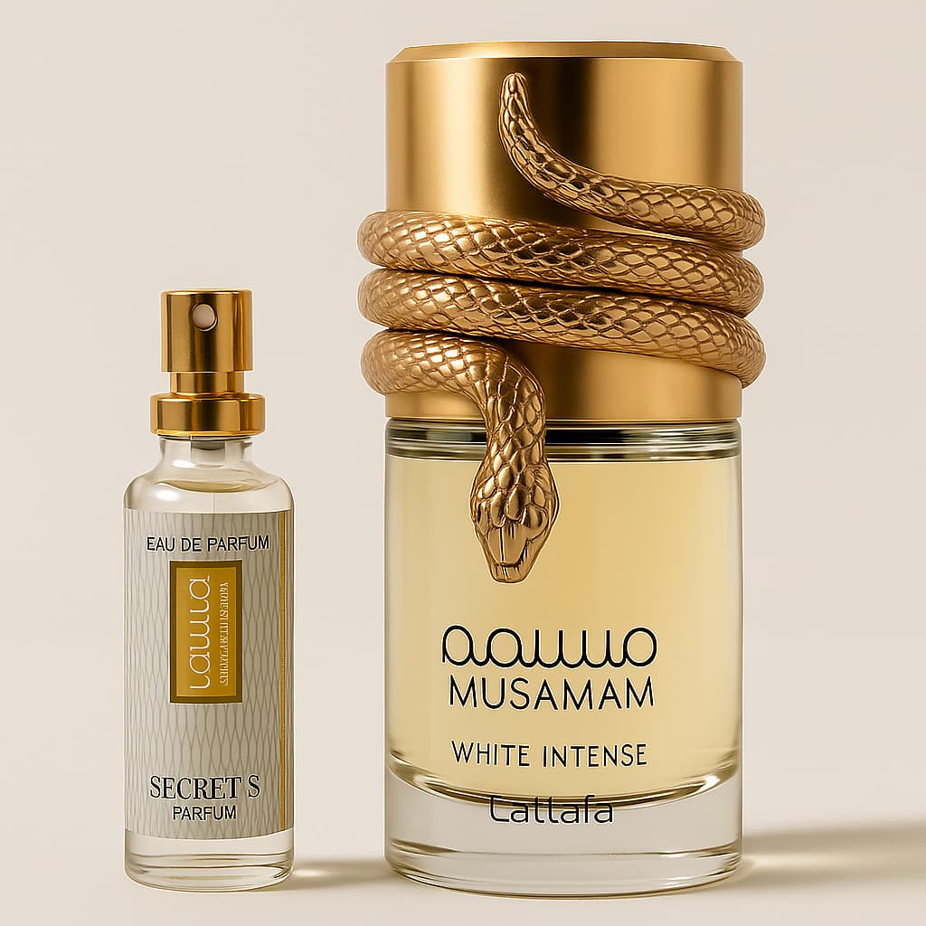 Perfume Árabe Secret’s Parfum Musamam White 15ml – Amadeirado, Luxuoso, Alta Fixação e Projeção