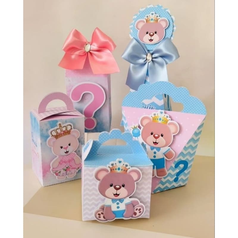 PEGUE E MONTE - Chá de Revelação, Chá de bebê, kit festa, Ursinhos, Envio rápido.