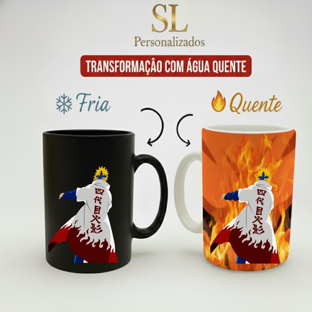 Caneca Mágica - Minato Namikaze VS Kurama