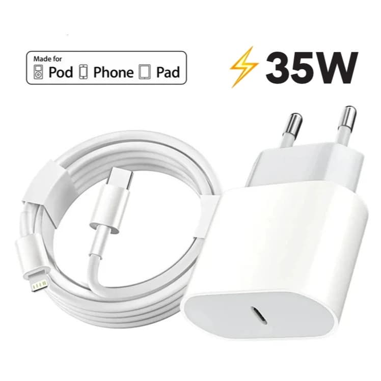 Carregador Turbo iPhone Tipo C 35w Lightning