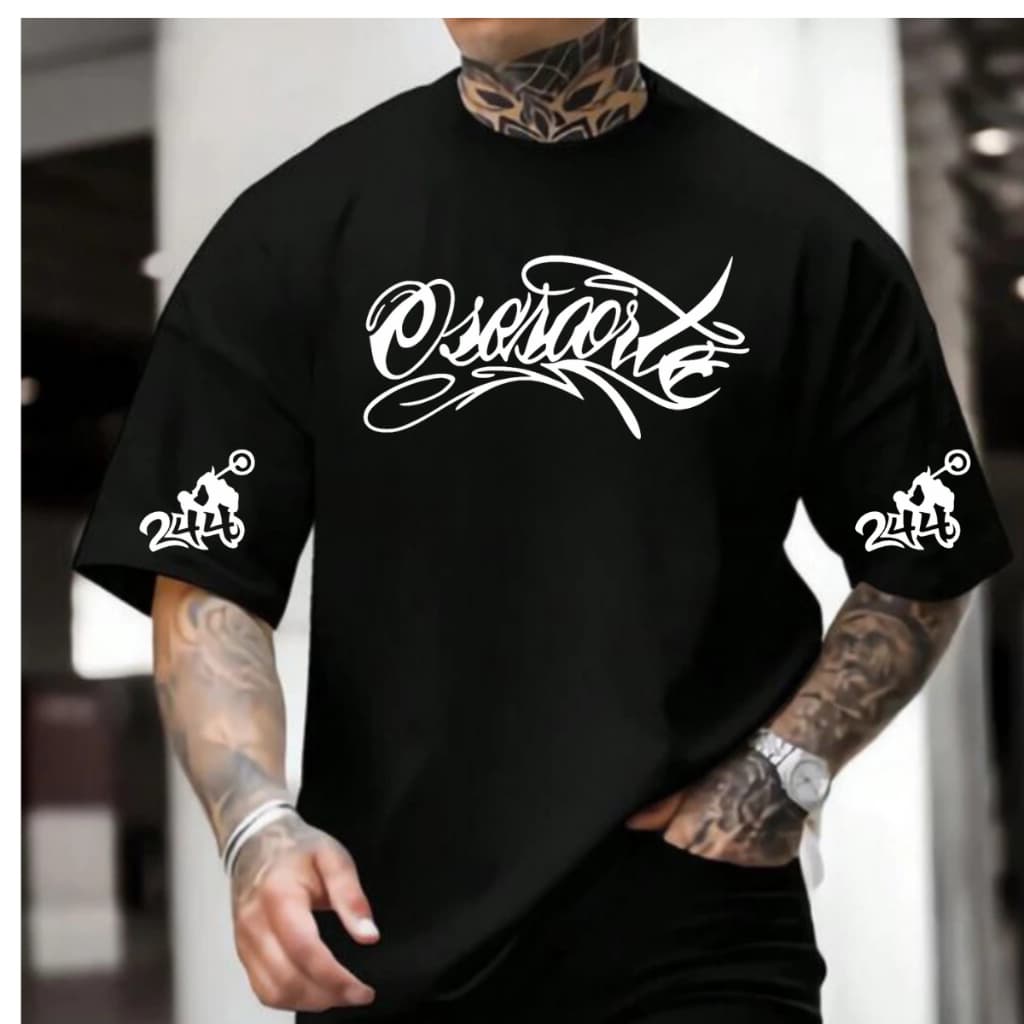 camiseta oversized streetwear masculina osascorte 244 motoqueiro grau lançamento oficial