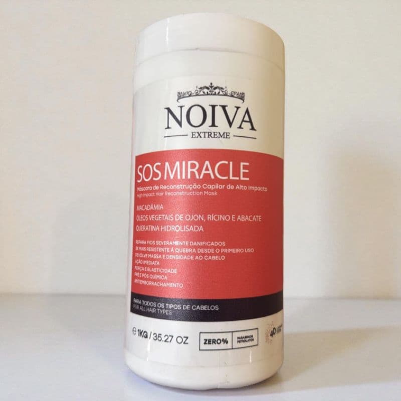 Máscara de Reconstrução Capilar SOS MIRACLE Noiva Extreme - 1KG