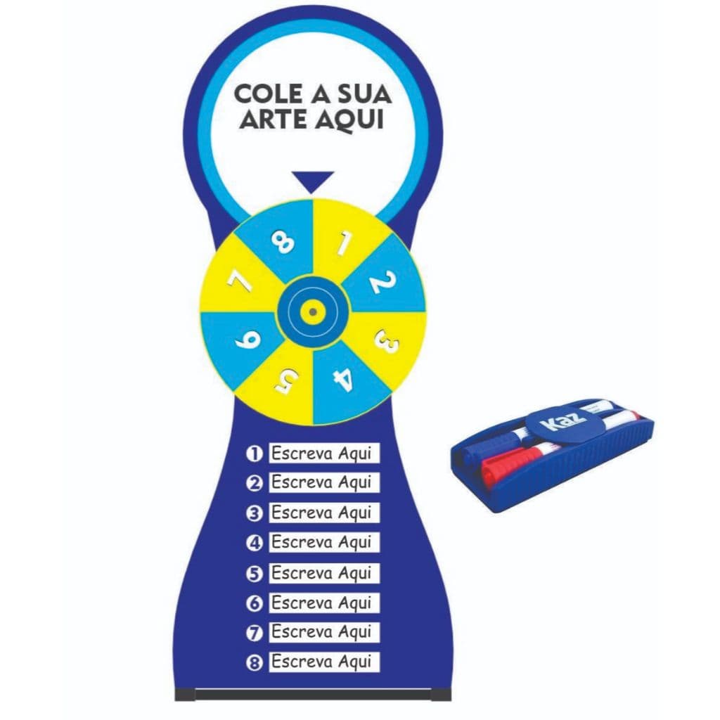 Roleta De Prêmios 1,20x40 Personalize Do Seu Jeito Apagável Use Várias vezes