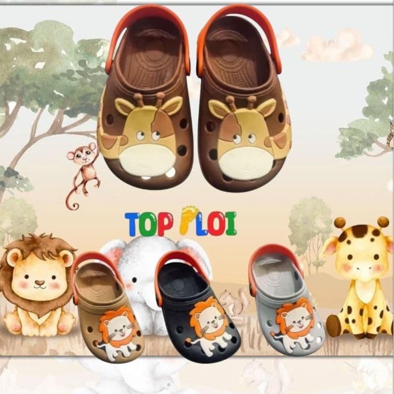 Babuche Sandalia Papete Infantil Confortavel Leve Tigrinho Meninos